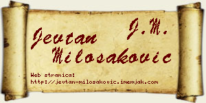Jevtan Milošaković vizit kartica